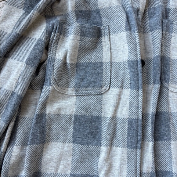 EUC Quince stretch sweater fleece in taupe / grey check - Picture 9 of 10